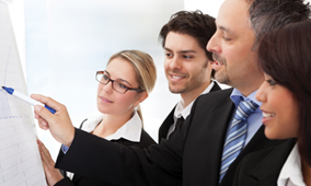 professional managers in a meeting