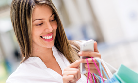 young woman with cell phone